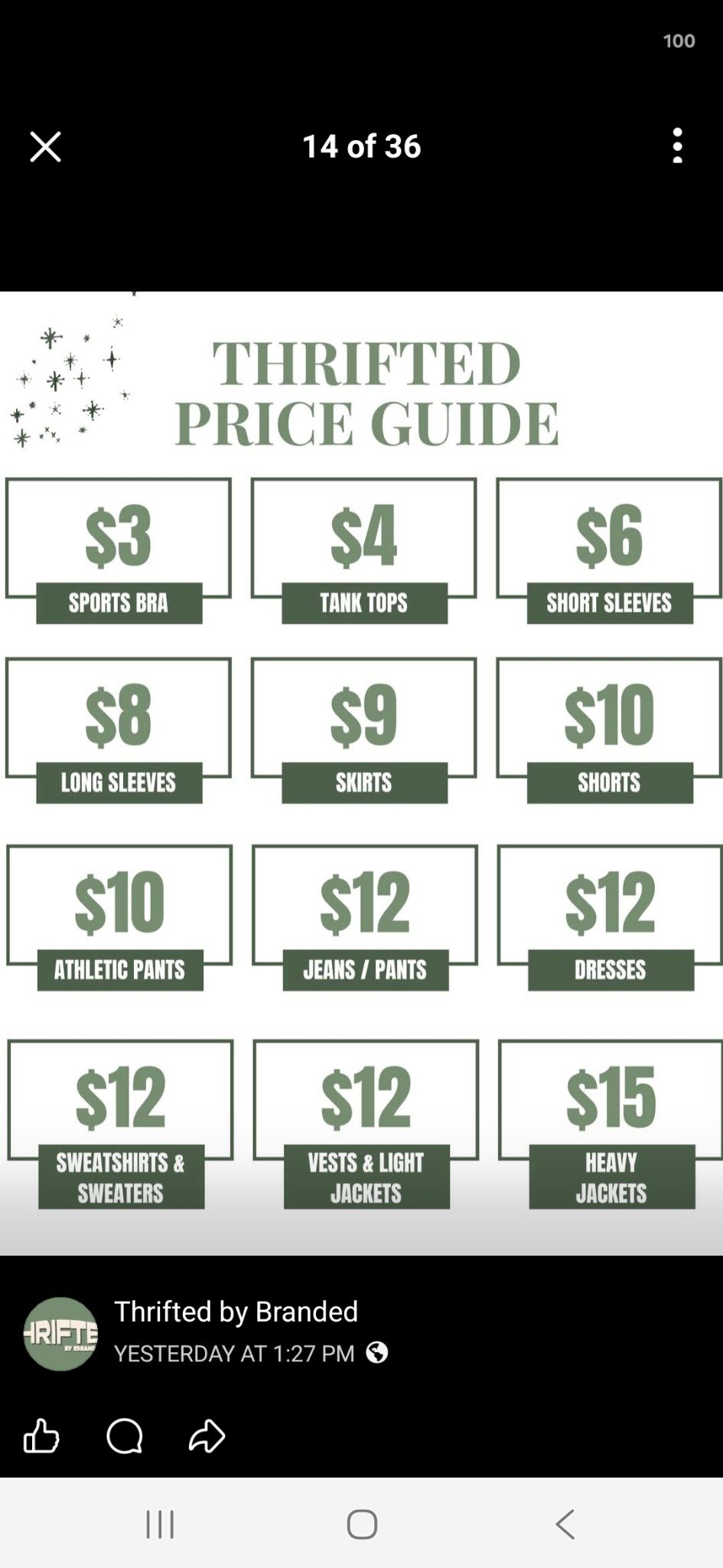 Adult price guide poster